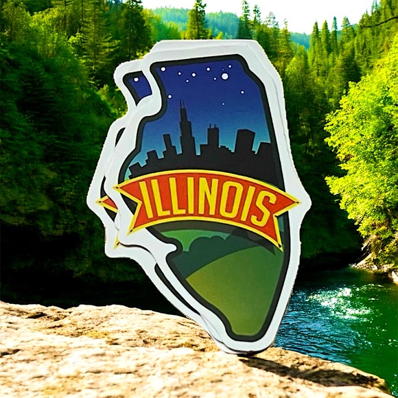 Illinois Matte Finish PVC Removable Waterproof Decor Accent Sticker - Picture 1 of 9